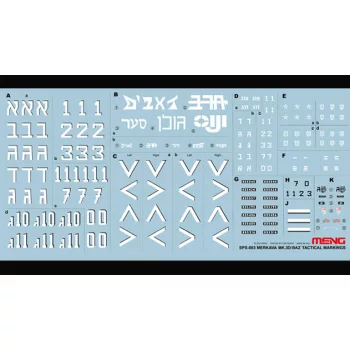 Meng Model - Tactical Markings For Merkava Mk. 3D/Baz