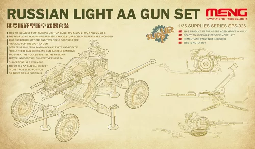 Meng Model - Russian Light Aa Gun Set