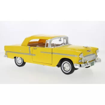 Motor-Max - Chevrolet Bel Air Convertible, gelb, 1955, 1:18