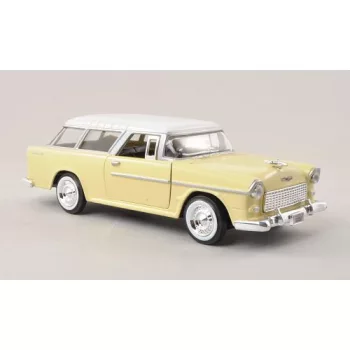  Motor-Max - Chevrolet Bel Air Nomad, hellgelb/weiss, 1955, 1:24