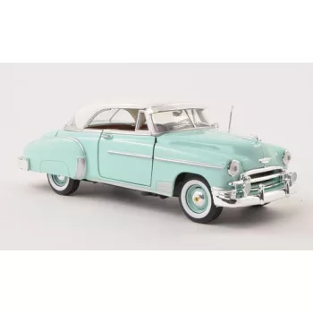   Motor-Max - Chevrolet Bel Air Hardtop, helltürkis/weiss, 1950, 1:24