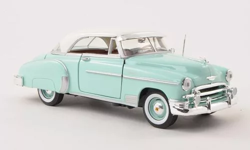 Motor-Max - Chevrolet Bel Air Hardtop, helltürkis/weiss, 1950, 1:24