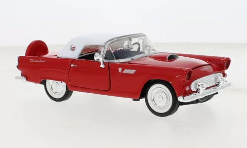 Motor-Max - Ford Thunderbird, rot/weiss, 1956, 1:24