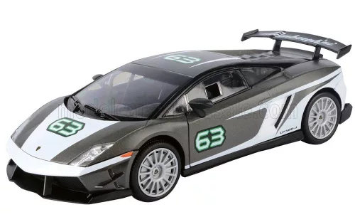 Motor-Max - LAMBORGHINI GALLARDO LP560-4 N 63 SUPER TROFEO 2011 GREY WHITE