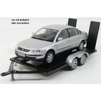   Motor-Max - ACCESSORIES CARRELLO TRASPORTO AUTO 2-ASSI - CAR TRANSPORTER TRAILER BLACK SILVER