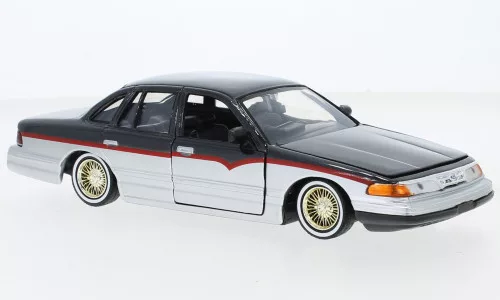 Motor-Max - Ford Crown Victoria, dunkelgrau/silber, 1993, 1:24