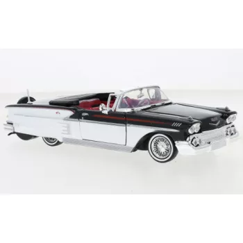   Motor-Max - Chevrolet Impala Convertible, schwarz/weiss, 1958, 1:24