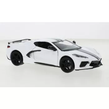   Motor-Max - Chevrolet Corvette C8 Stingray, weiss, 2020, 1:24