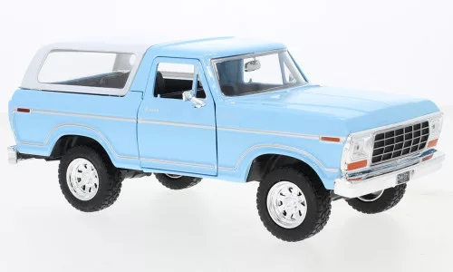 Motor-Max - Ford Bronco Custom, hellblau/weiss, 1978, 1:24