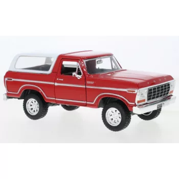 Motor-Max - Ford Bronco Custom, rot/weiss, 1978, 1:24