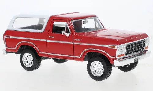 Motor-Max - Ford Bronco Custom, rot/weiss, 1978, 1:24