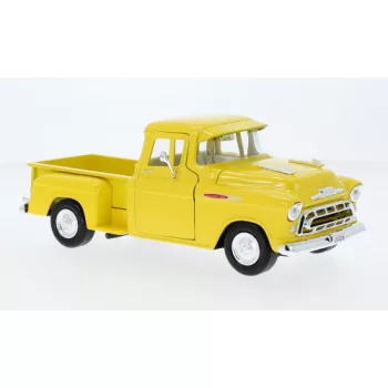   Motor-Max - Chevrolet 3100 Stepside Pick Up, gelb, 1957, 1:24