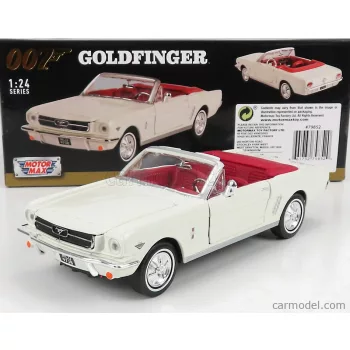   Motor-Max - Ford Usa Mustang Cabriolet Open 1964 - James Bond 007 - Goldfinger - Missione Goldfinger White
