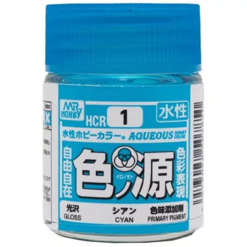   Mr Hobby - Mr Hobby -Gunze Aqueous Hobby Colors  (18 ml) Primary Color Pigment Cyan