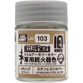   Mr Hobby - Little Armory Color (18ml) 10th Anniv. STAINLESS STEEL SILVER