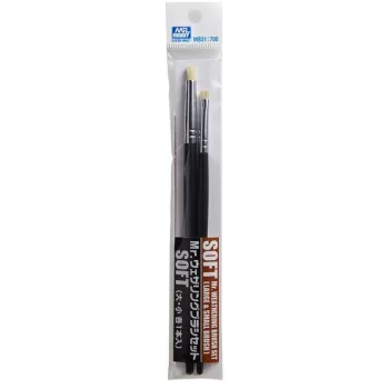   Mr Hobby - Gunze - Mr Hobby -Gunze Mr. Weathering Brush Set Soft