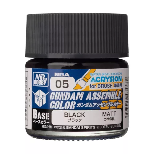 Mr Hobby - Acrysion GUNDAM ASSEMBLE COLOR (Base Color) (10 ml) Black