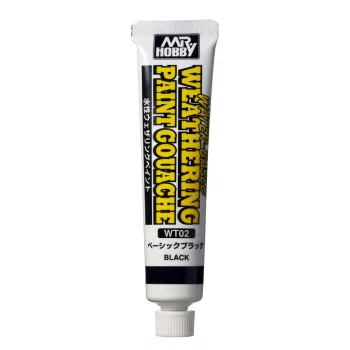   Mr. Hobby - Mr Hobby -Gunze WATER-BASED WEATHERING PAINT GOUACHE BASIC  BLACK