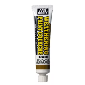   Mr. Hobby - Mr Hobby -Gunze WATER-BASED WEATHERING PAINT GOUACHE LIGHT MUD BROWN