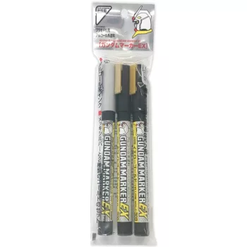   Mr Hobby - Mr Hobby -Gunze Gundam Marker EX Gundam Plated Silver & Gold 2 Types Set