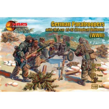   Mars Figures - German Paratroopers with 10.5cm LG42 (Tropical Uniform) WWII