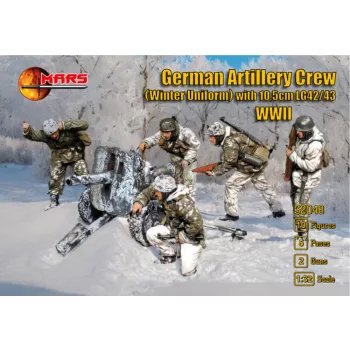   Mars Figures - German Artillery Crew (winter Uniform) & 10,5cm LG 42/43