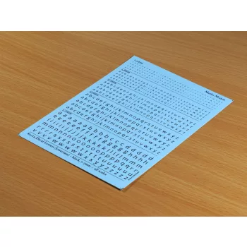 Matho Models - Decal Letters (lowercase) - black, 1-3mm