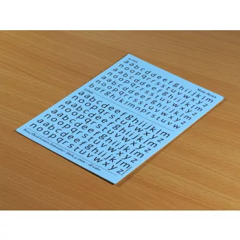 Matho Models - Decal Letters (lowercase) - black, 4-5mm