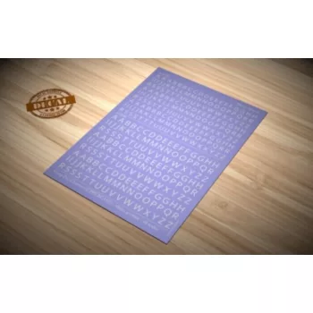 Matho Models - Decal Letters (UPPERCASE) - white, 4-5mm