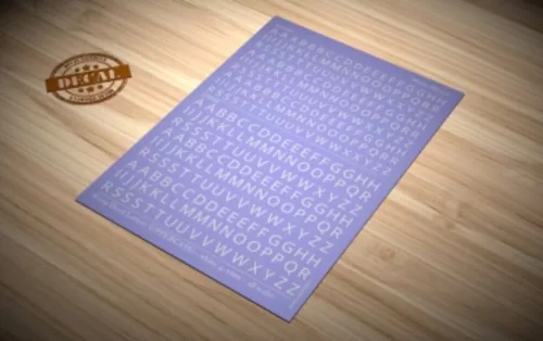 Matho Models - Decal Letters (UPPERCASE) - white, 4-5mm