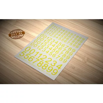 Matho Models - Decal Numbers - large, yellow