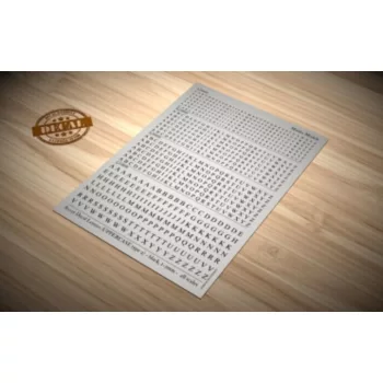   Matho Models - Decal Letters (UPPERCASE type 2) - black, 1.5-3mm