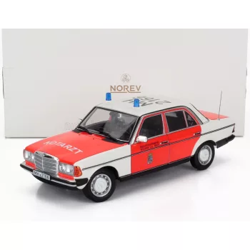   Norev - MERCEDES BENZ E-CLASS 200E (W123) NOTARZT AMBULANCE 1984 RED WHITE