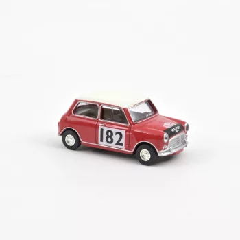   Norev - Mini Cooper S 1964 Tartan Red With Racing Number 182 (1:54) - Norev