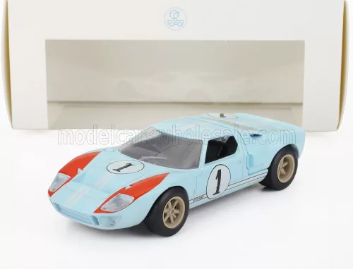 Norev - FORD USA GT40 MKII 7.0L V8 TEAM SHELBY AMERICAN INC. N 1 2nd (BUT REALLY WINNER) 24h LE MANS 1966 K.MILES - D.HULME LIGHT BLUE