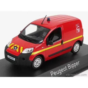 Norev - Peugeot Bipper Van Fire Engine 2009 Red Yellow
