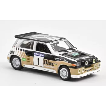   Norev - RENAULT R5 MAXI TURBO TEAM DIAC N 1 WINNER RALLY DU VAR 1986 FRANCOIS CHATRIOT - MICHEL PERIN BLACK BEIGE WHITE