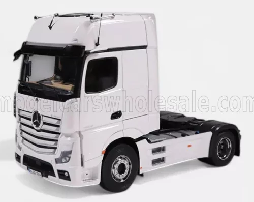 NZG - MERCEDES BENZ ACTROS L 1863 GIGASPACE 4x2 MIRRORCAM TRACTOR TRUCK 2-ASSI 2023 WHITE