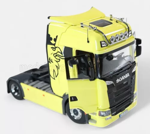 NZG - SCANIA S730 V8 TRACTOR TRUCK 2-ASSI WITH VABIS LOGO 2017 YELLOW