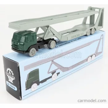   Officina-942 - Fiat 682 T2 Truck Bisarca Car Transporter 1955 Green Silver
