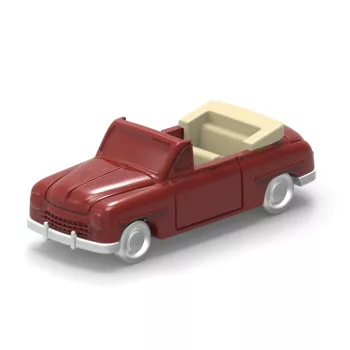 Officina-942 - FIAT 1400 CABRIOLET OPEN 1950 BORDEAUX