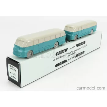   Officina-942 - Fiat 666Rn Autobus Con Rimorchio Viberti Parigi 1946 Light Blue Grey