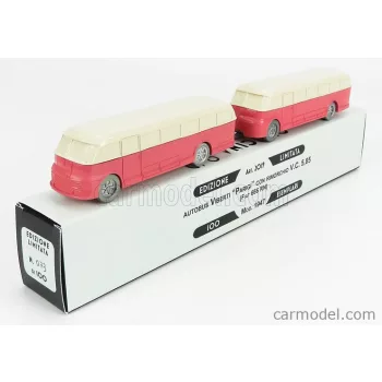   Officina-942 - Fiat 666Rn Autobus Con Rimorchio Viberti Parigi 1946 Pink Cream