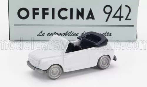 Officina-942 - FIAT 600 MAGGIOLINA CARROZZERIA FRANCIS LOMBARDI CABRIOLET OPEN 1958 WHITE