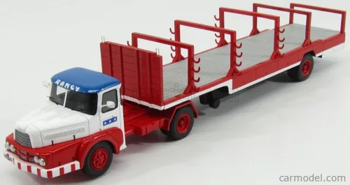 Perfex - Unic Izoard Truck Semi-Remorque 1958 - Sabine Rancy Cirque - Circus White Red Blue