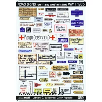 Plus model - 1/35 Road signs: Germany - western area WW II