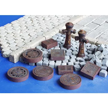 Plus Model - Kanaldeckel und Hydranten