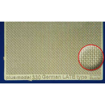 Plus model - German Late Engraved Plate