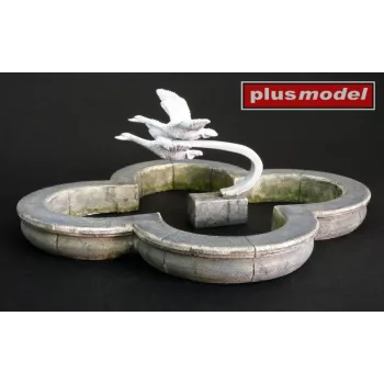 Plus model - Park fountain with swans