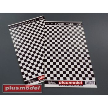 Plus model - Floor tiles black and white